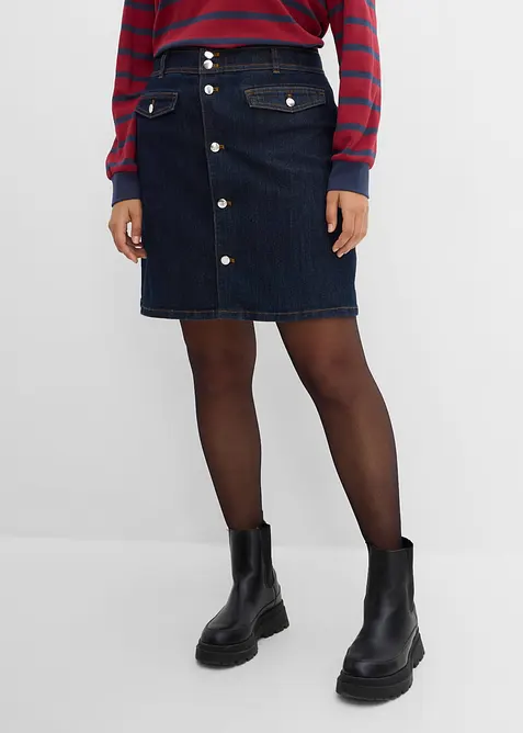 Gonna di jeans con bottoni, bonprix
