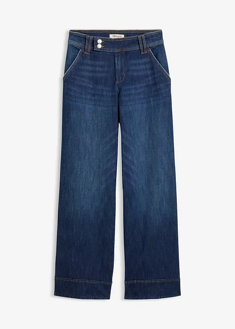Jeans wide leg, vita alta, bonprix