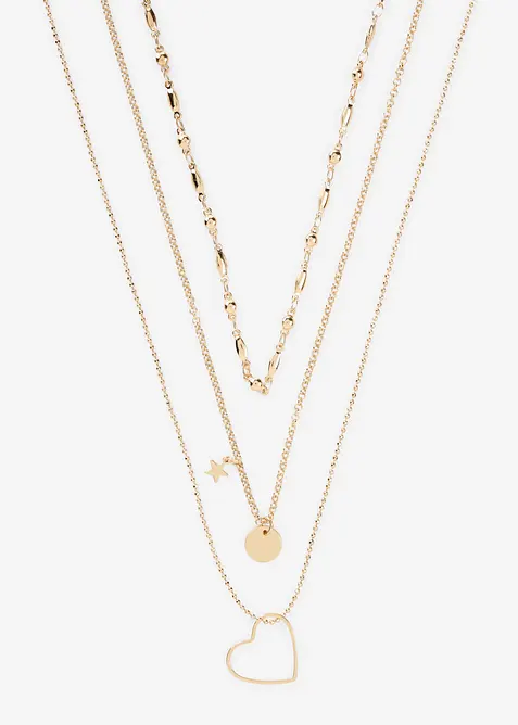 Collane con ciondoli diversi (set 3 pezzi), bonprix