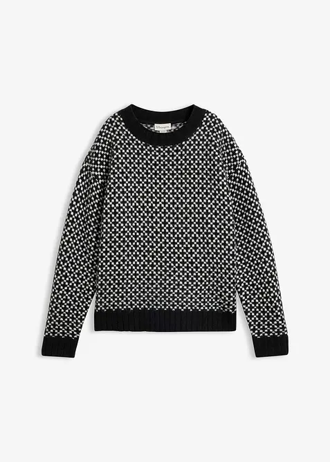 Maglione in filato grosso con motivo jacquard, bonprix