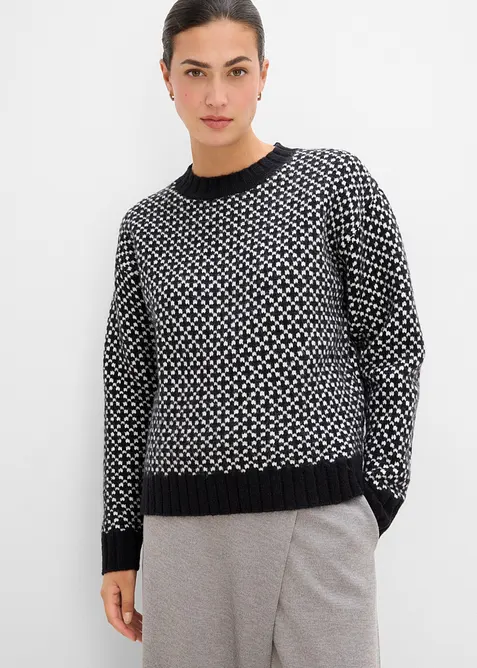 Maglione in filato grosso con motivo jacquard, bonprix