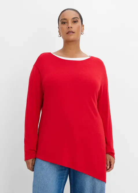 Maglione in filato fine di misto viscosa, bonprix