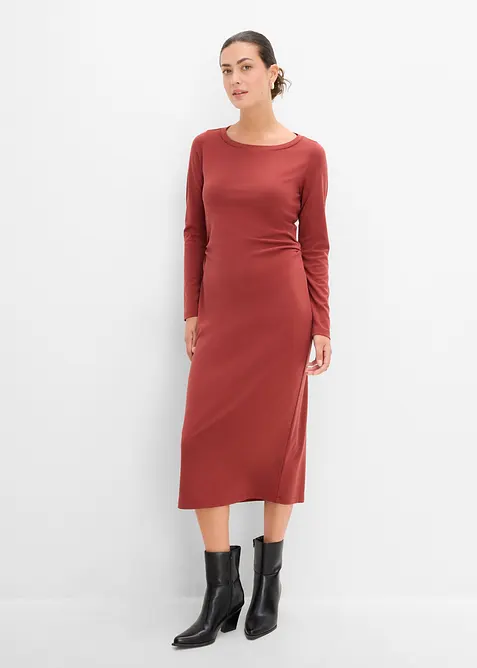 Abito midi in misto viscosa morbido, bonprix
