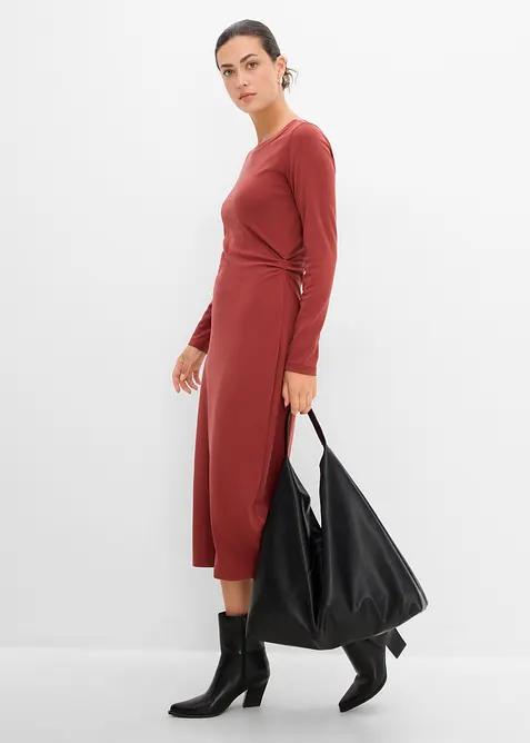 Abito midi in misto viscosa morbido, bonprix