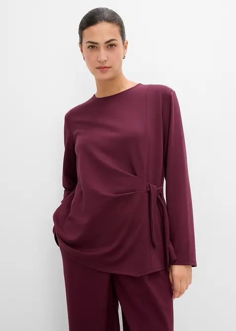 Maglia a maniche lunghe in misto viscosa fine, bonprix