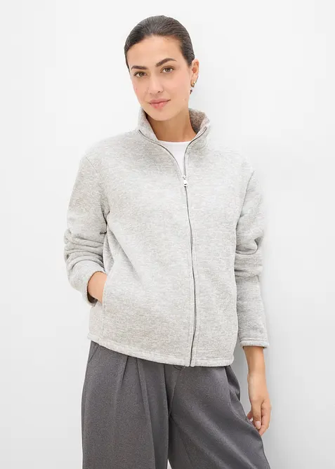 Giacca in pile con colletto dritto, bonprix