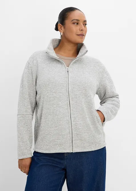 Giacca in pile con colletto dritto, bonprix