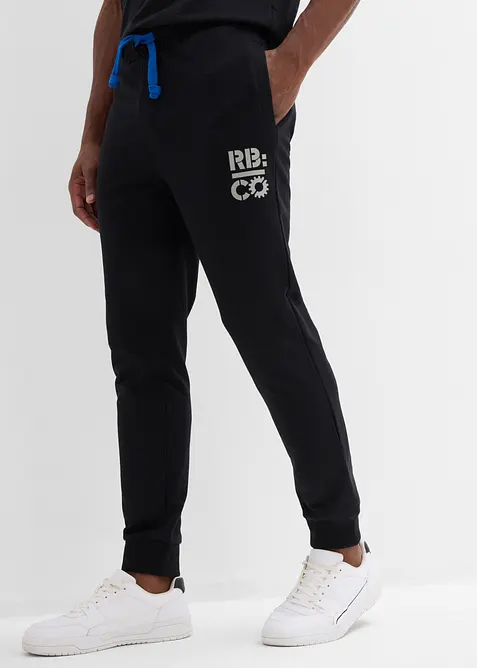 Pantaloni da jogging con dettagli a contrasto, bonprix