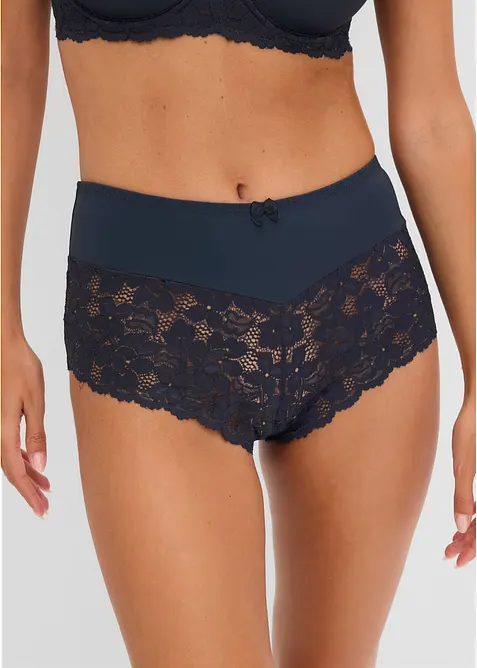 Culotte a vita alta con pizzo, bonprix