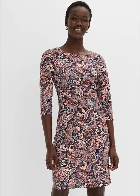 Abito in maglina con fantasia paisley, bonprix
