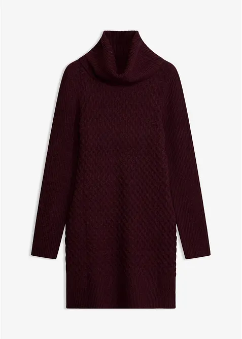 Abito in maglia aderente con collo alto, bonprix