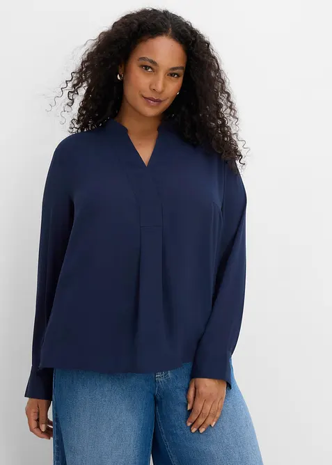 Blusa in chiffon svasata, bonprix