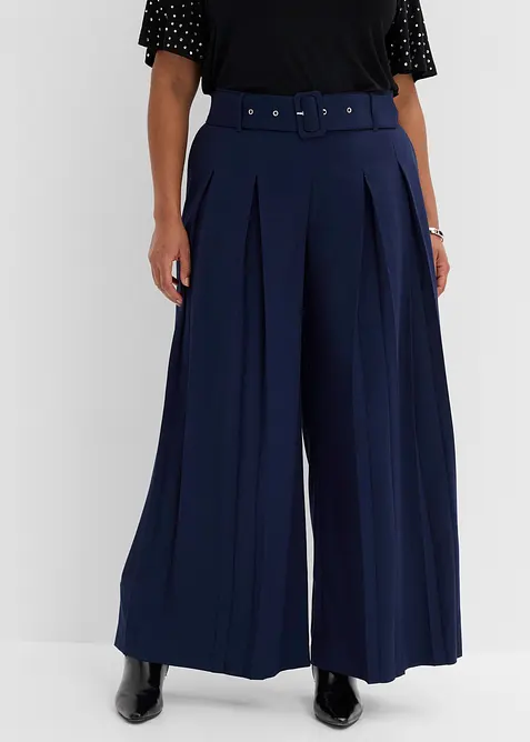 Pantaloni larghi in misto viscosa fluido, bonprix