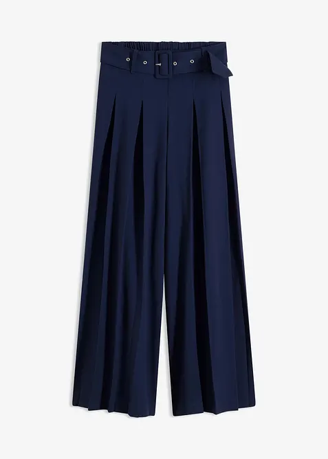 Pantaloni larghi in misto viscosa fluido, bonprix