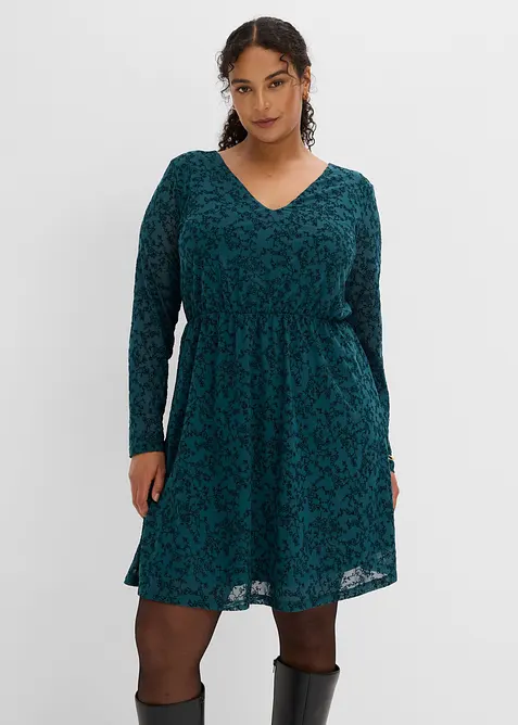 Abito di jersey in velluto, bonprix