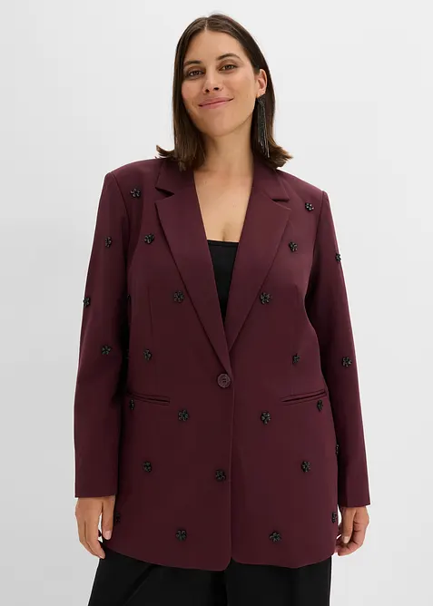 Blazer oversize con dettagli gioiello, bonprix