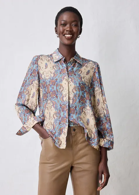 Camicia in misto seta pregiato, bonprix
