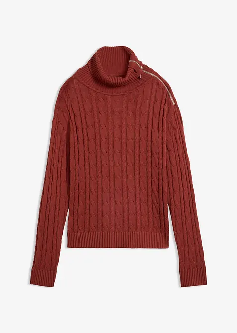 Maglione a collo alto in morbido misto lana, bonprix