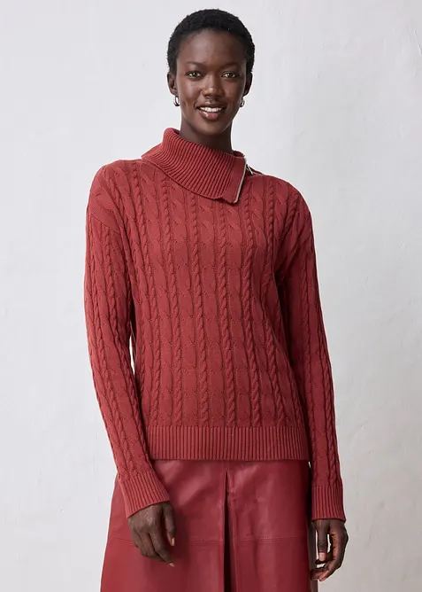 Maglione a collo alto in morbido misto lana, bonprix