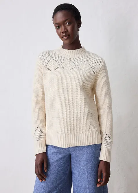 Maglione in misto lana morbido, bonprix