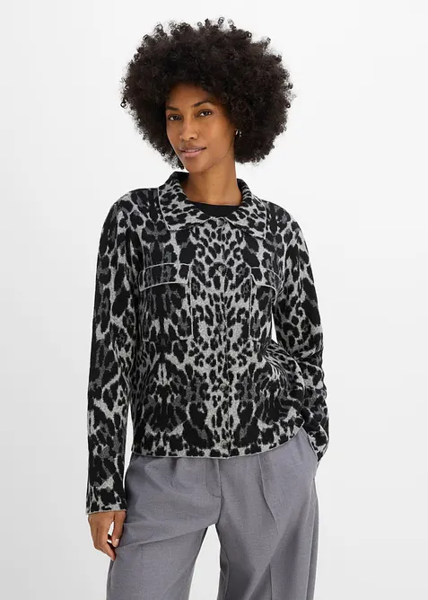Cardigan con motivo jacquard, bonprix