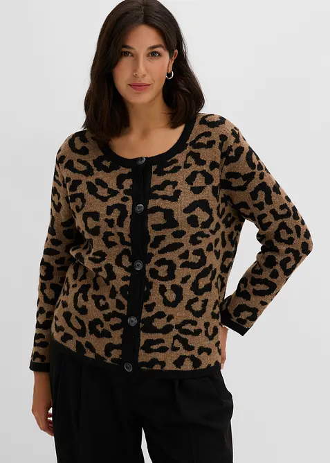 Cardigan con motivo jacquard, bonprix