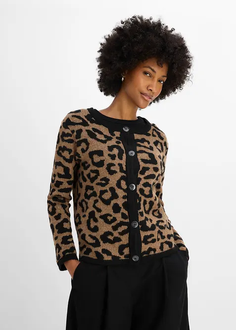Cardigan con motivo jacquard, bonprix