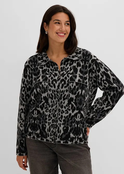 Cardigan con motivo jacquard, bonprix