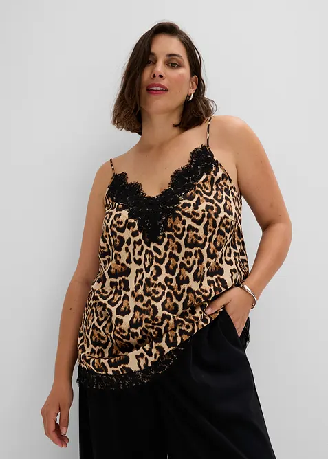 Top in satin fluido, bonprix