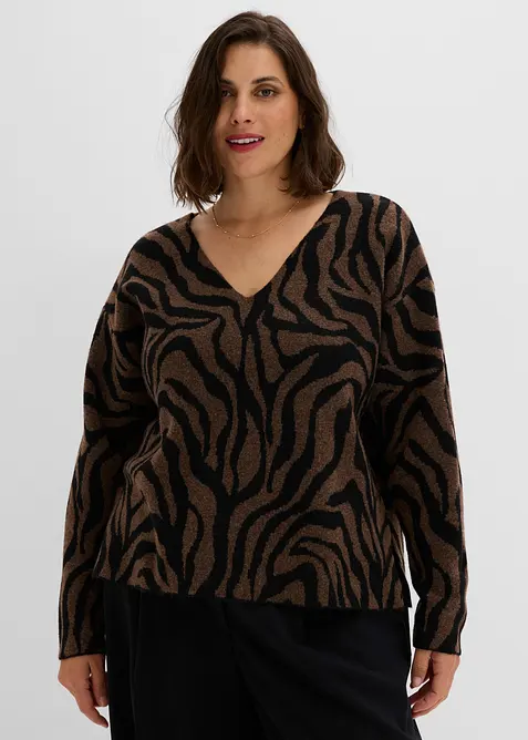 Maglione con motivo jacquard, bonprix