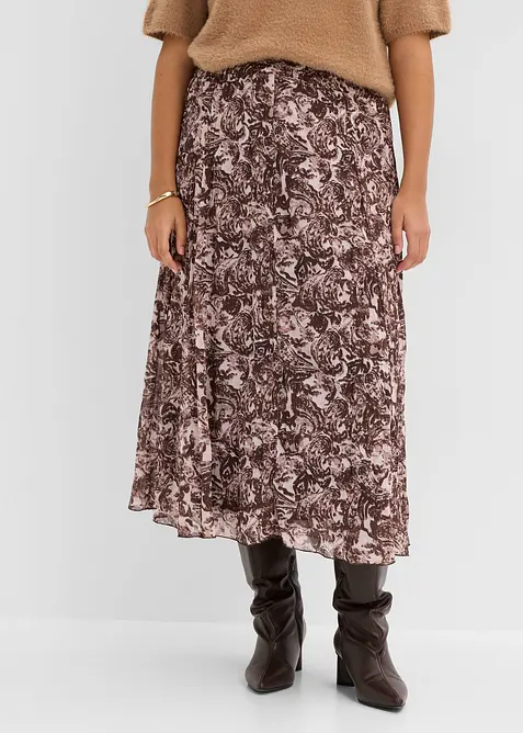 Gonna in chiffon effetto stropicciato, bonprix
