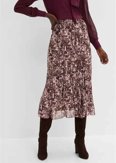Gonna in chiffon effetto stropicciato, bonprix