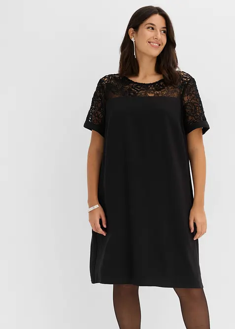 Miniabito con inserto in pizzo, bonprix