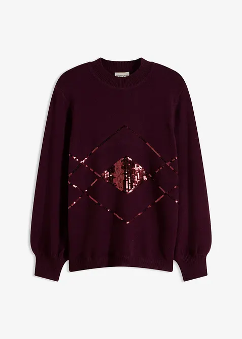 Maglione con paillettes, bonprix