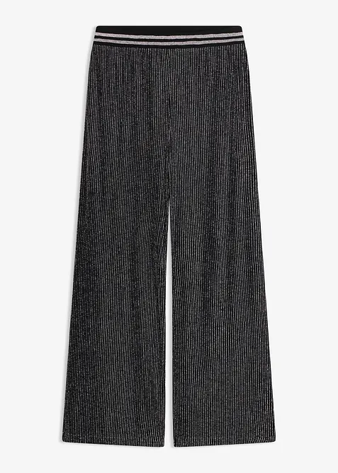 Pantaloni in jersey con righe glitterate, bonprix