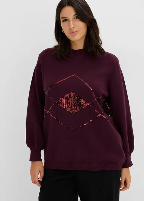 Maglione con paillettes, bonprix