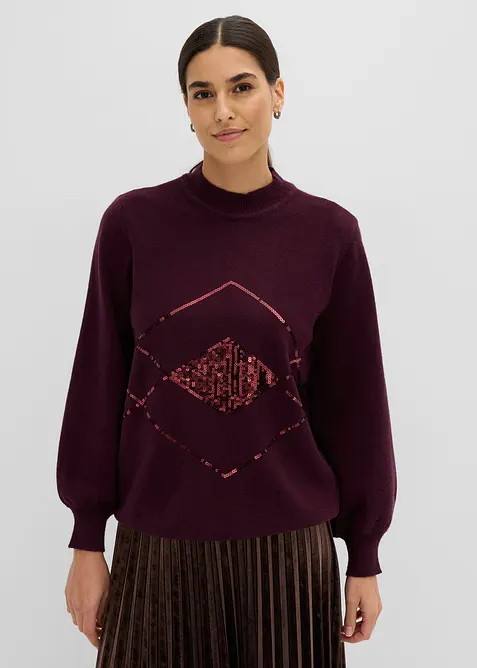 Maglione con paillettes, bonprix