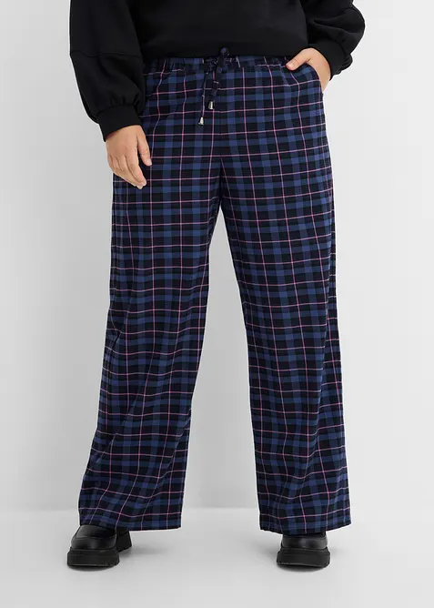 Pantaloni effetto lana con elastico in vita, bonprix