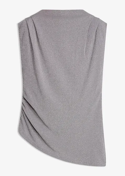 Maglia con fondo a punta e glitter, bonprix