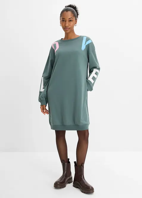 Abito in felpa di misto cotone morbido, bonprix