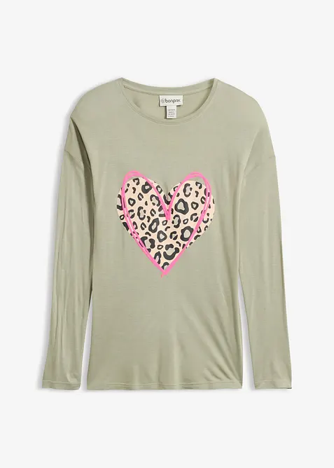 Maglia a maniche lunghe in morbida viscosa, bonprix
