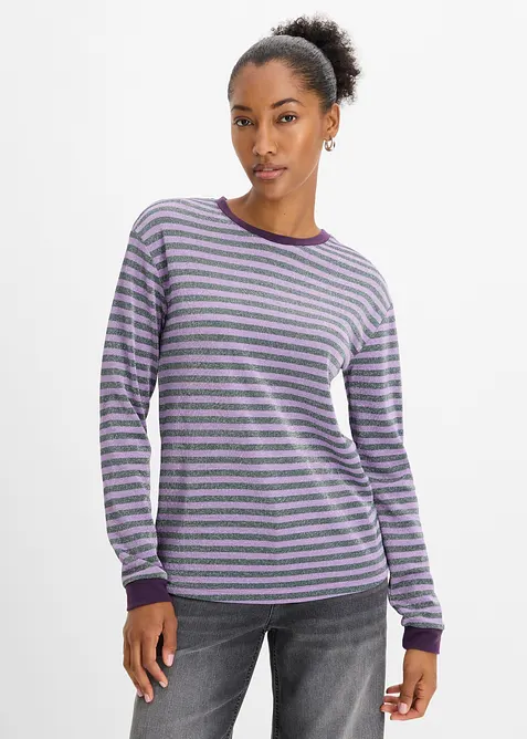 Maglia a maniche lunghe con filato glitterato, bonprix
