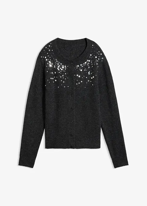 Cardigan con paillettes scintillanti, bonprix