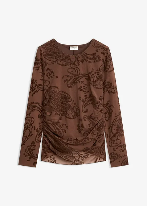Maglia a maniche lunghe in fine mesh, bonprix
