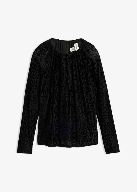 Maglia a maniche lunghe in mesh fine, bonprix