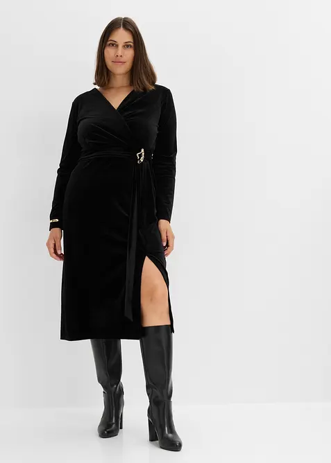 Abito di jersey in velluto, bonprix