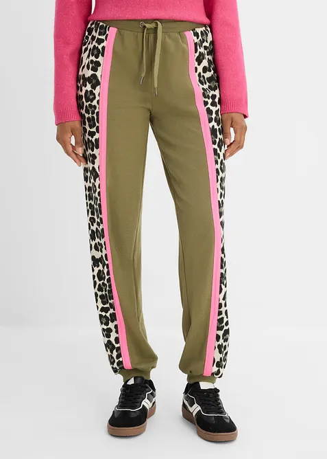 Pantaloni in morbida felpa misto cotone, bonprix