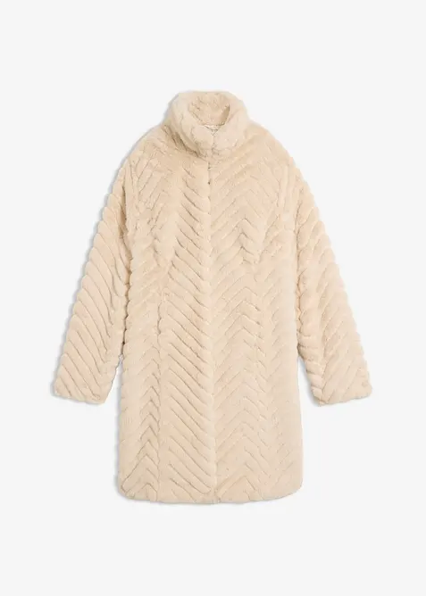 Pelliccia sintetica con collo dritto, bonprix
