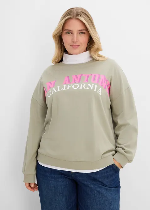 Felpa in misto cotone morbido, bonprix