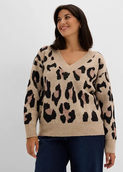 Maglione con motivo jacquard, bonprix